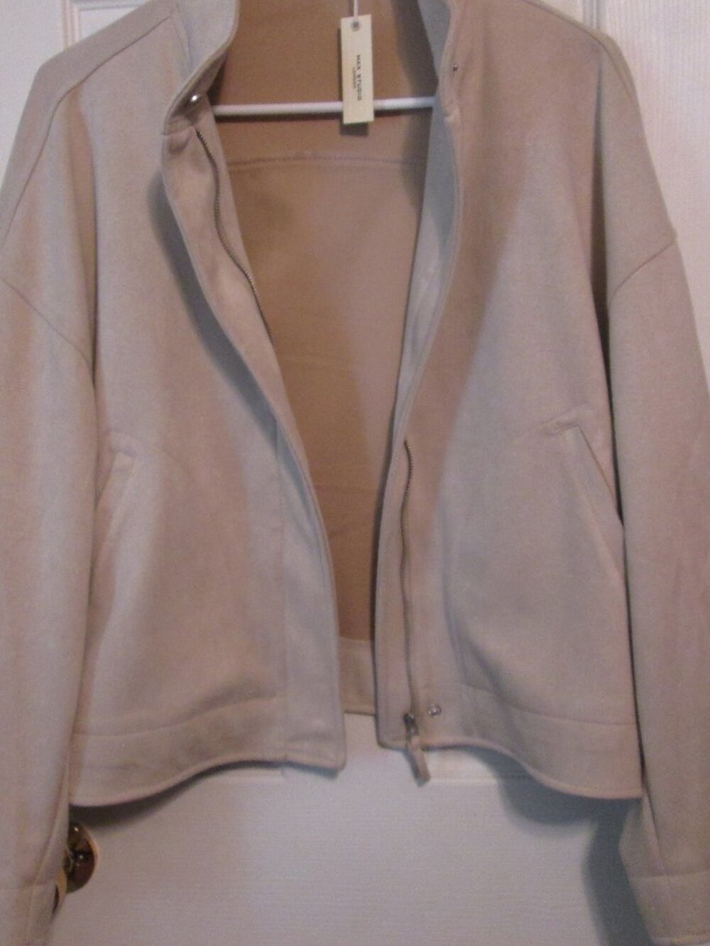 NWT Marc Jacobs Faux Suede Short Women's Jacket Size Small (Oversized)